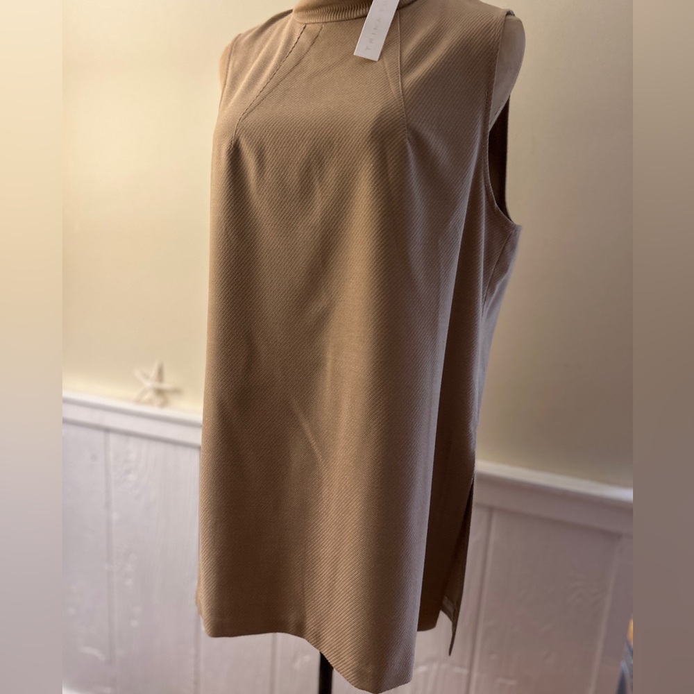Trina Turk Sleeveless Camel Tunic Top – Size 12 – NWT